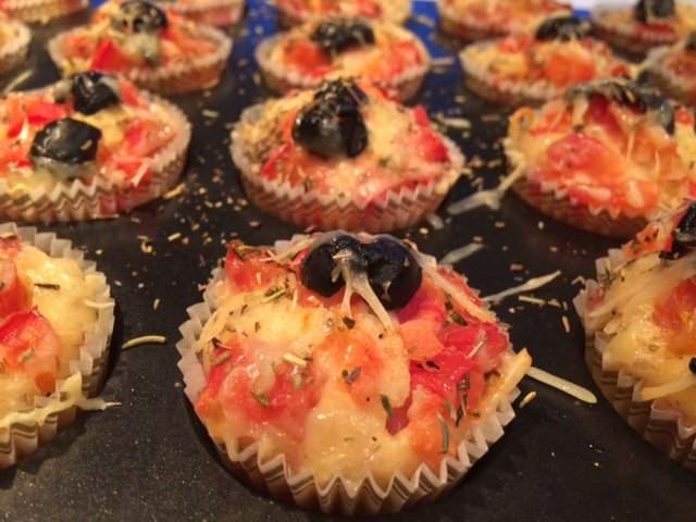 muffins pizzas, La cuisine de Laude muffins pizzas, La cuisine de Laude